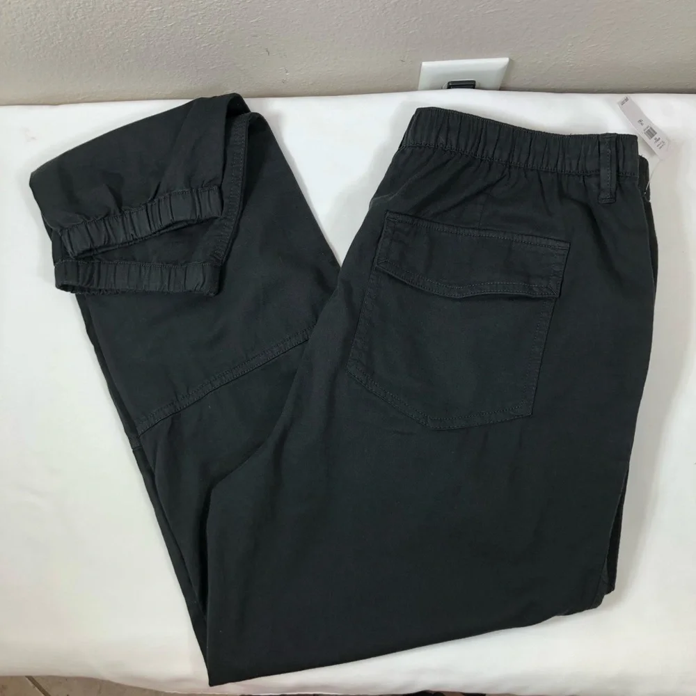 Gap Cotton Blend Charcoal Elastic Back Waist Girlfriend Joggers Pants casual 12T - Picture 14 of 14